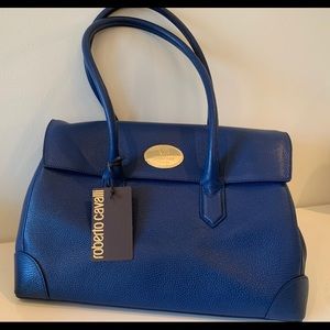 Roberto Cavalier Pebble Leather Tote Bag